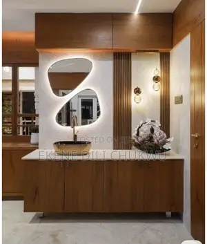 Modern Minimalist Console Cabinet With Display Shelf