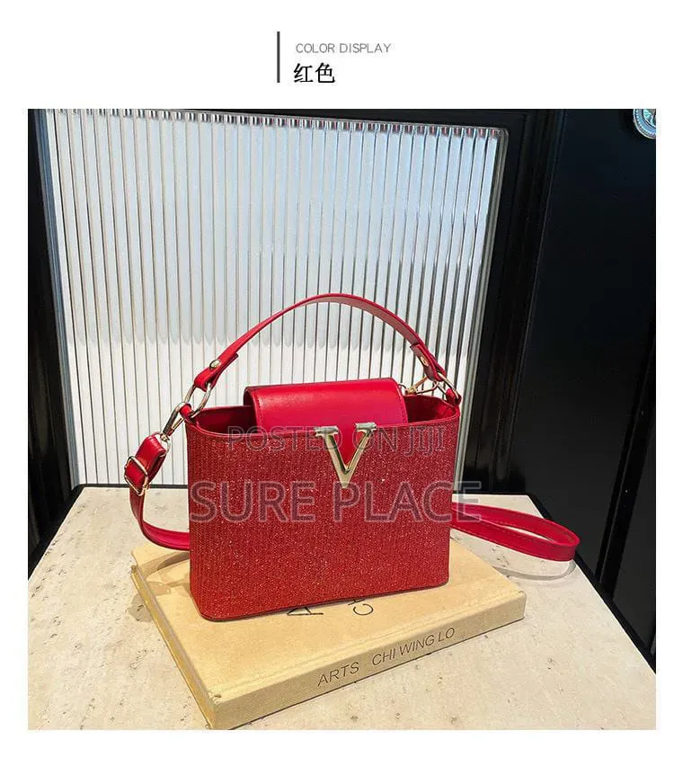 Ladies Stylish Leather Bag - Red