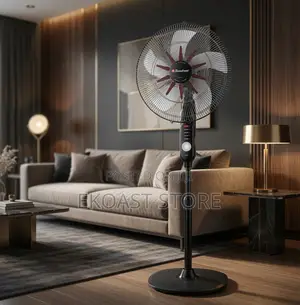 Binatone 18" Rechargeable Standing Solar Fan With 5 Blades Light