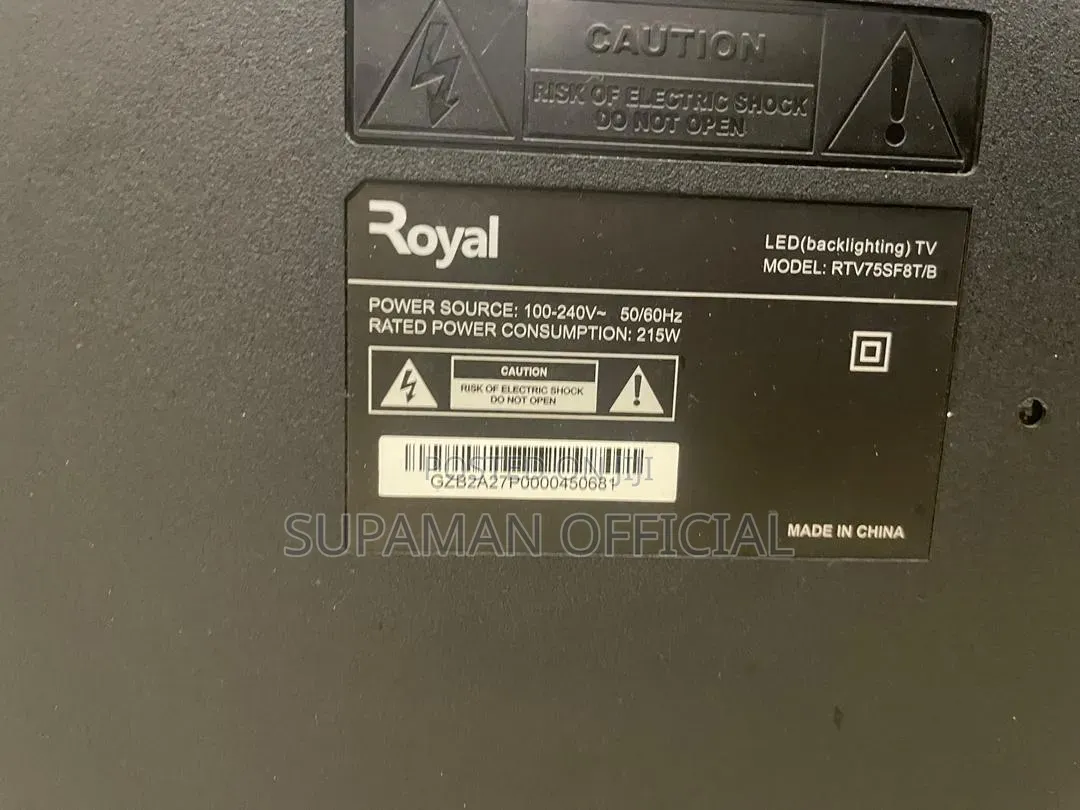 75 Inches Royal Smart Tv.