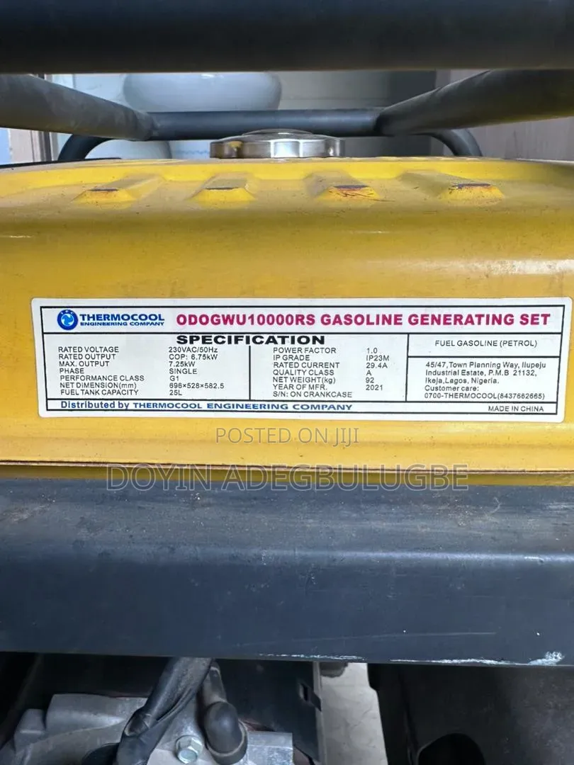 8.5kva Thermocool Generator