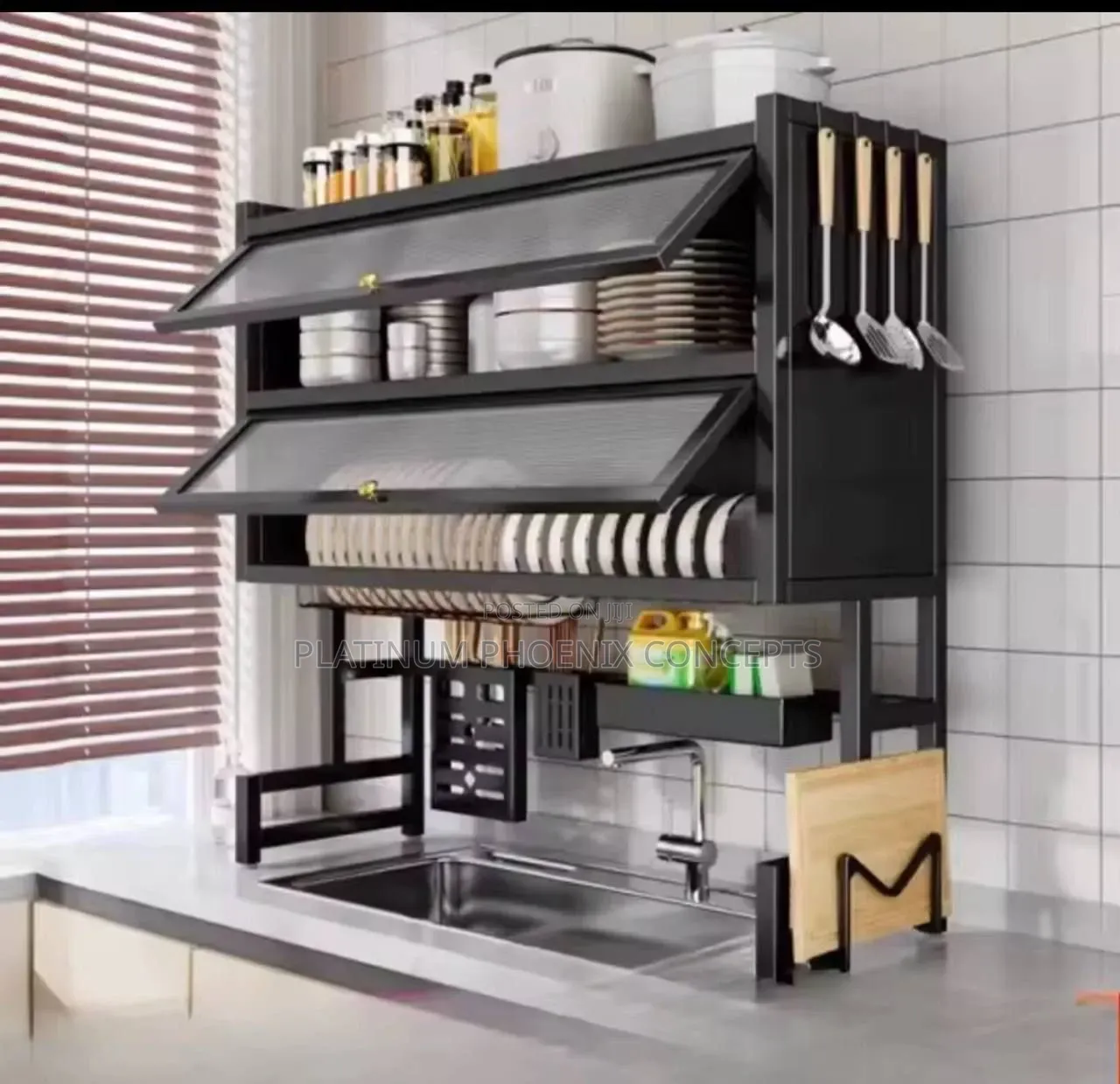 2 Layers Modern Plate Rack With Cover