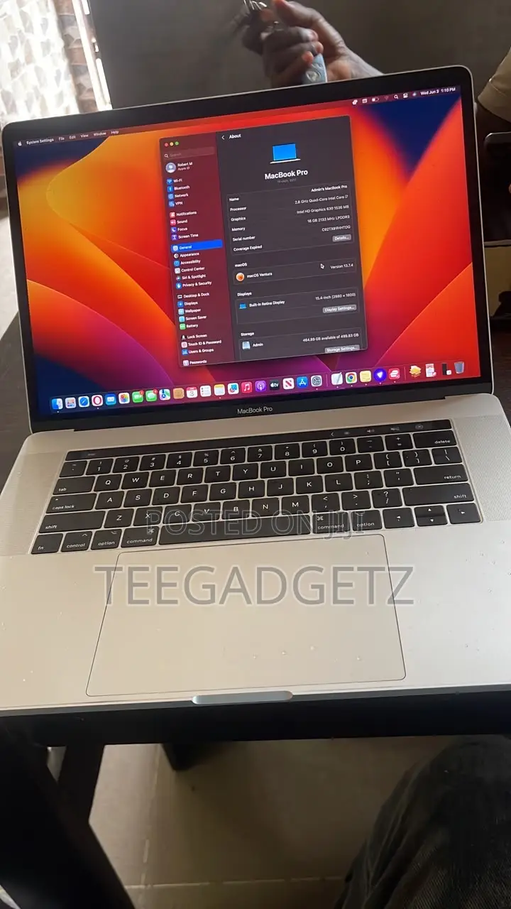Laptop Apple MacBook Pro 2017 16GB Intel Core i7 SSD 512GB