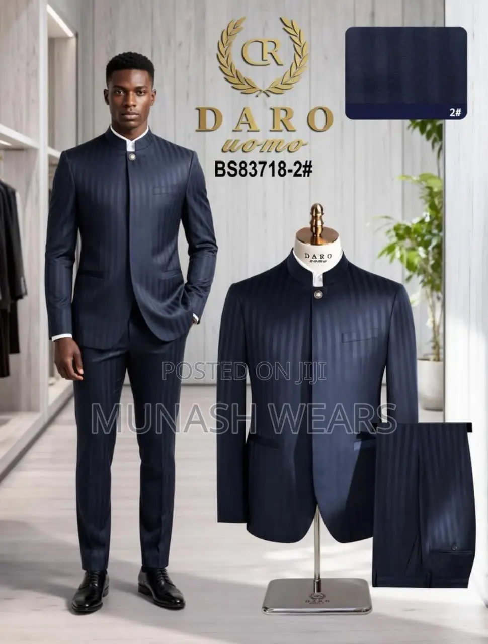 Italian Double Breasted Suit 46-56 Available