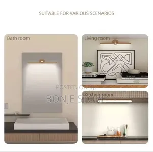 Wooden Led Night Light Mirror Front Fill Light Magnetic Wall Lamp