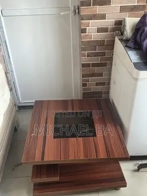 Solid Natural Wood Glass Coffee Table