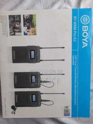 Boya Uhf Dual Channel Wireless Microphone System