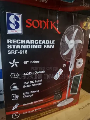Sonic Solar Rechargeable Fan