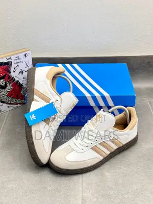 Adidas Samba White and Gold