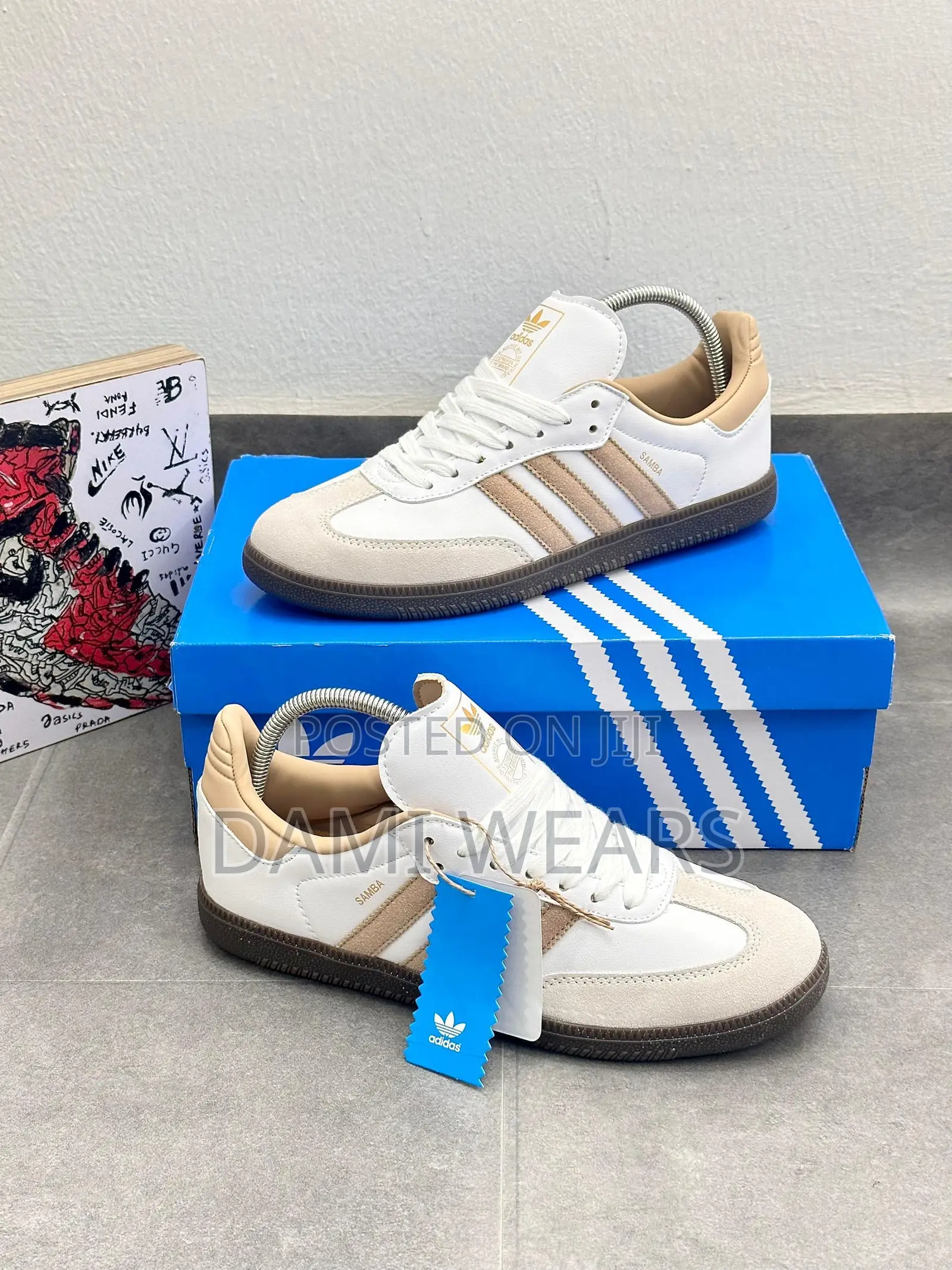Adidas Samba White and Gold