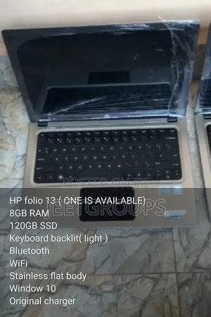 New Laptop HP Folio 13 8GB Intel Core i5 SSD 128GB