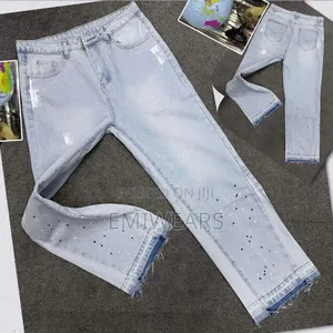 Paint Splatter Denim Jeans
