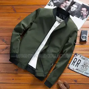 Men's Jacket Light Weight Autumn Solid Color Coat Men Wear Jacket
