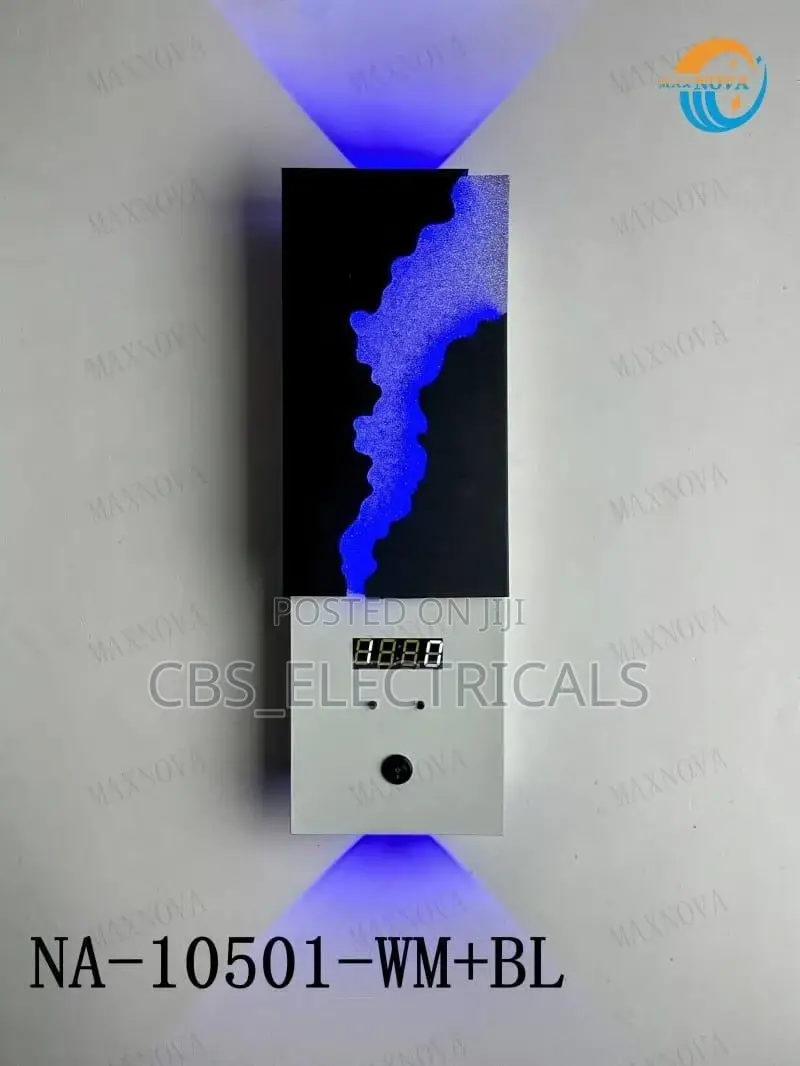 Moon-Design Digital Wall Clock Lamp