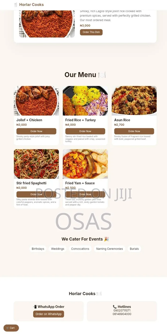 Professional Restaurant Website Design