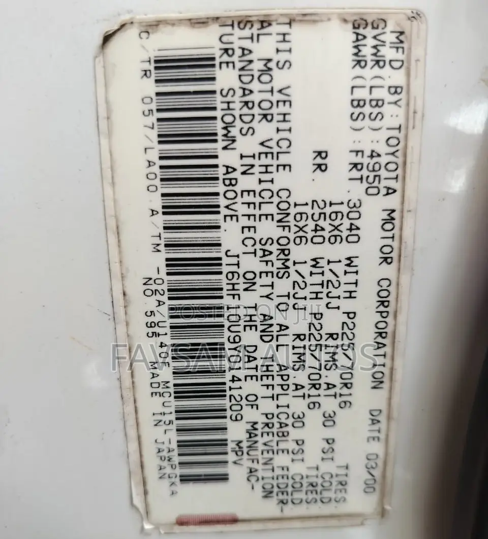 Lexus RX 300 2001 White