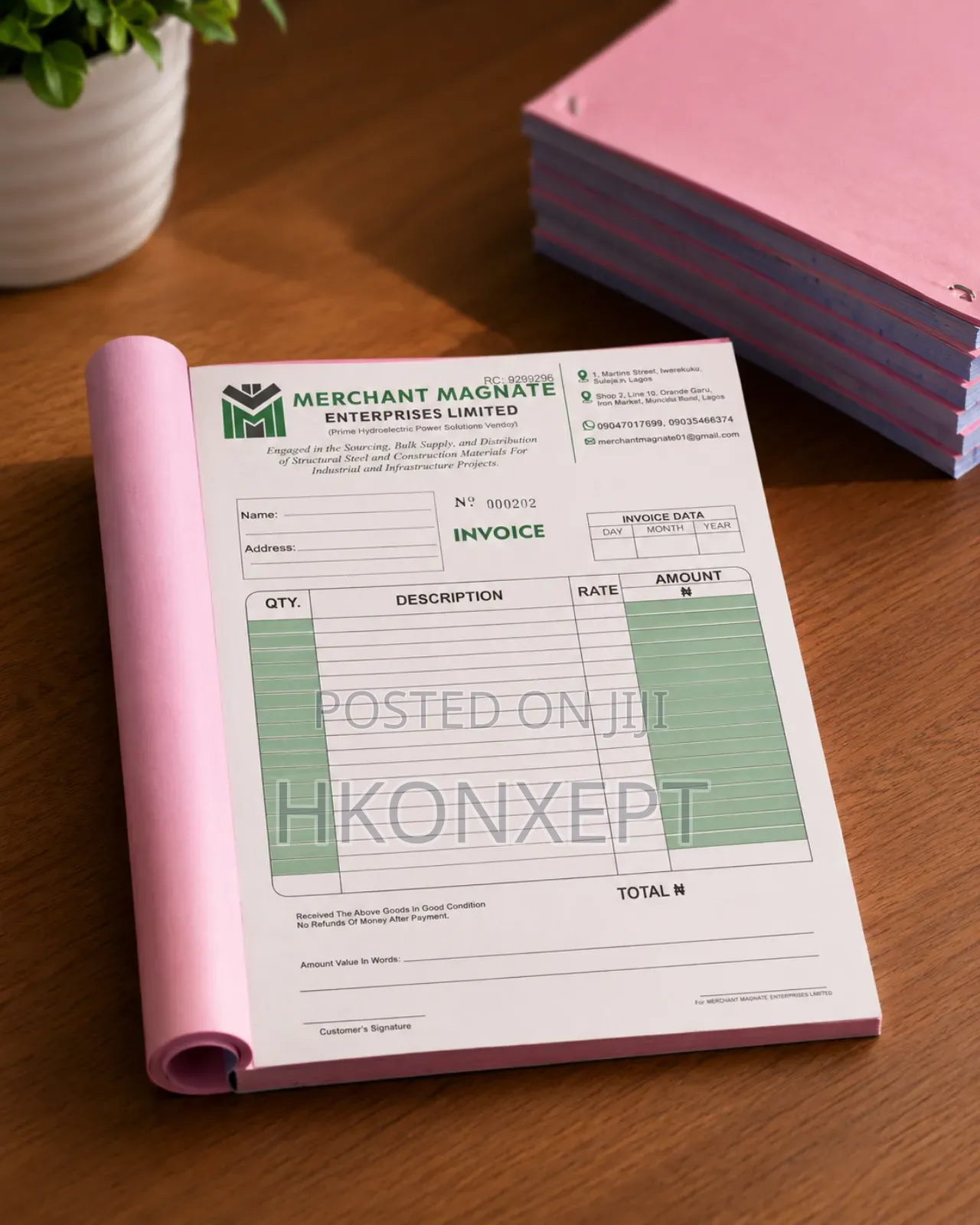 Custom Invoice Book Printing