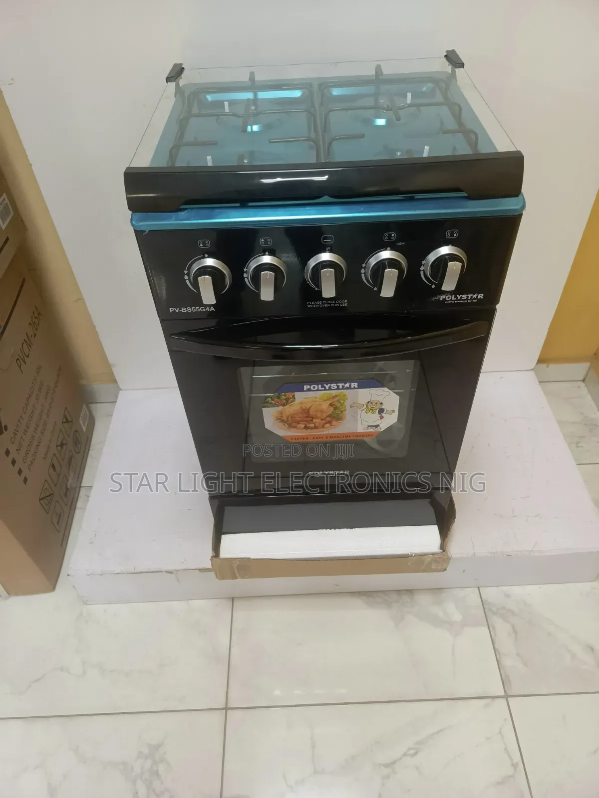 4 Burner Standing Gas Oven Polystar