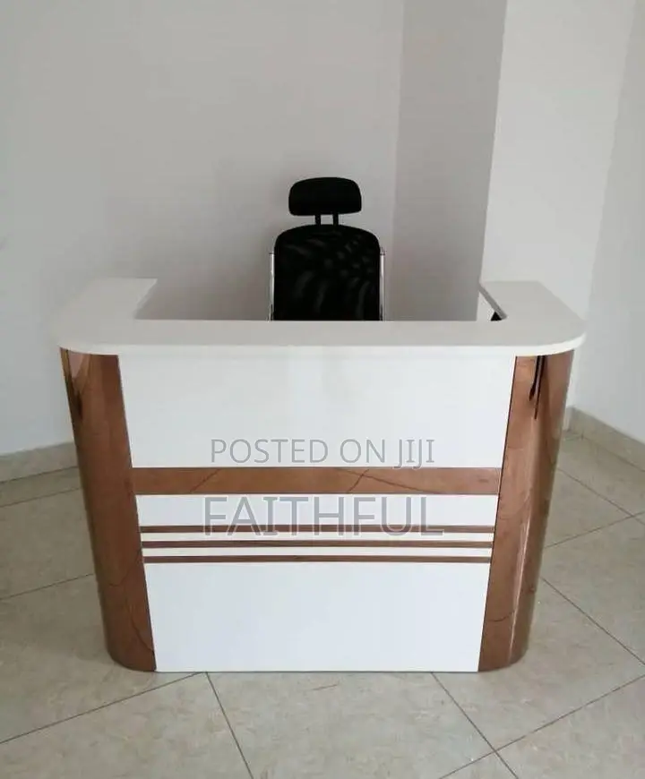 Receptionist White Table for Office