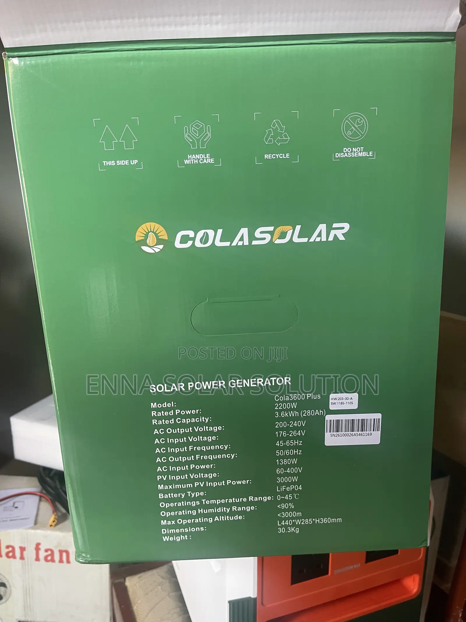 Cola 3600 Plus /2200w Solar Generator