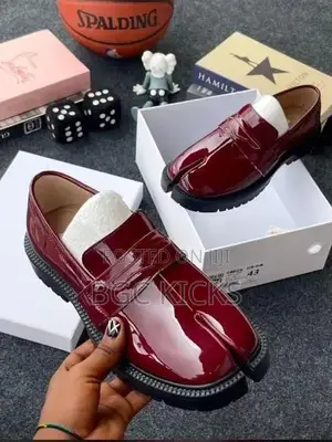 Men's Patent Leather Tabi Penny Loafers