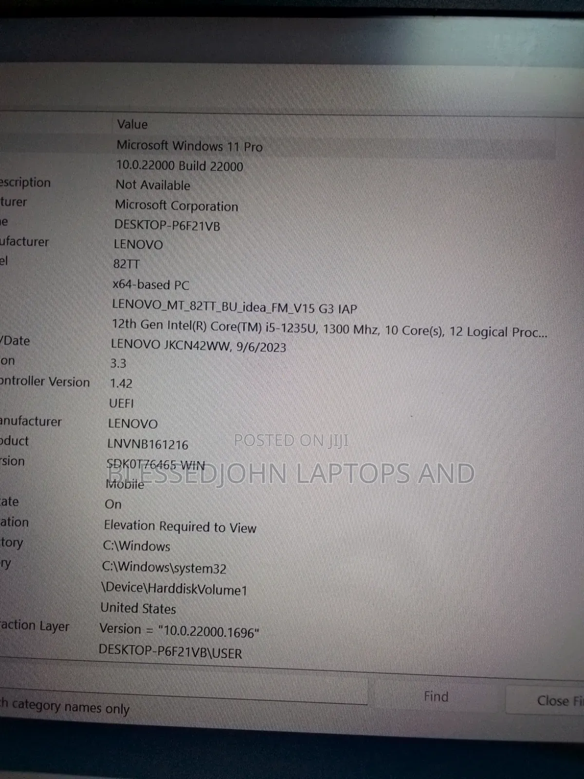 Laptop Lenovo V15 G3 8GB Intel Core i5 SSD 256GB