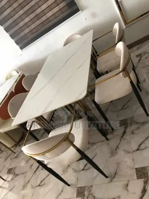 Modern 6-Seater Dining Table Set With Luxury Chairs
