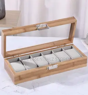 Wristwatches Storage Organizer - 6slot Bamboo Wooden Watch Display Box