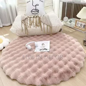 Round Bubble Fluffy Rug