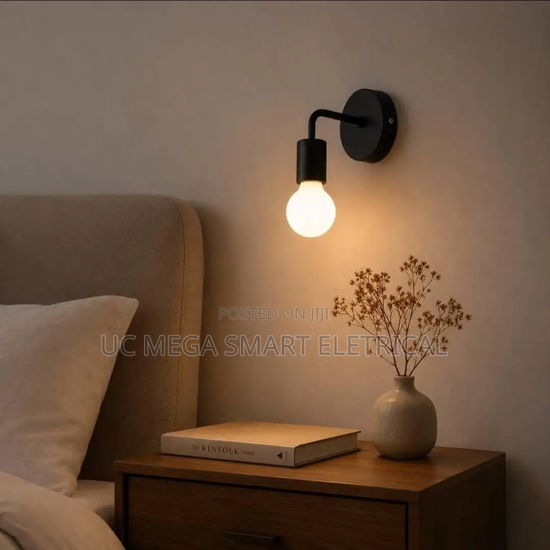 Nordic Modern Wall Lamp Iron Black E27 Indoor Lighting