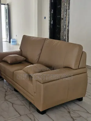 Italian Animal Skin Leather Sofa Set