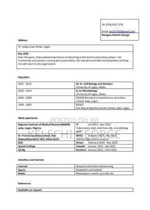Farming Veterinary CV
