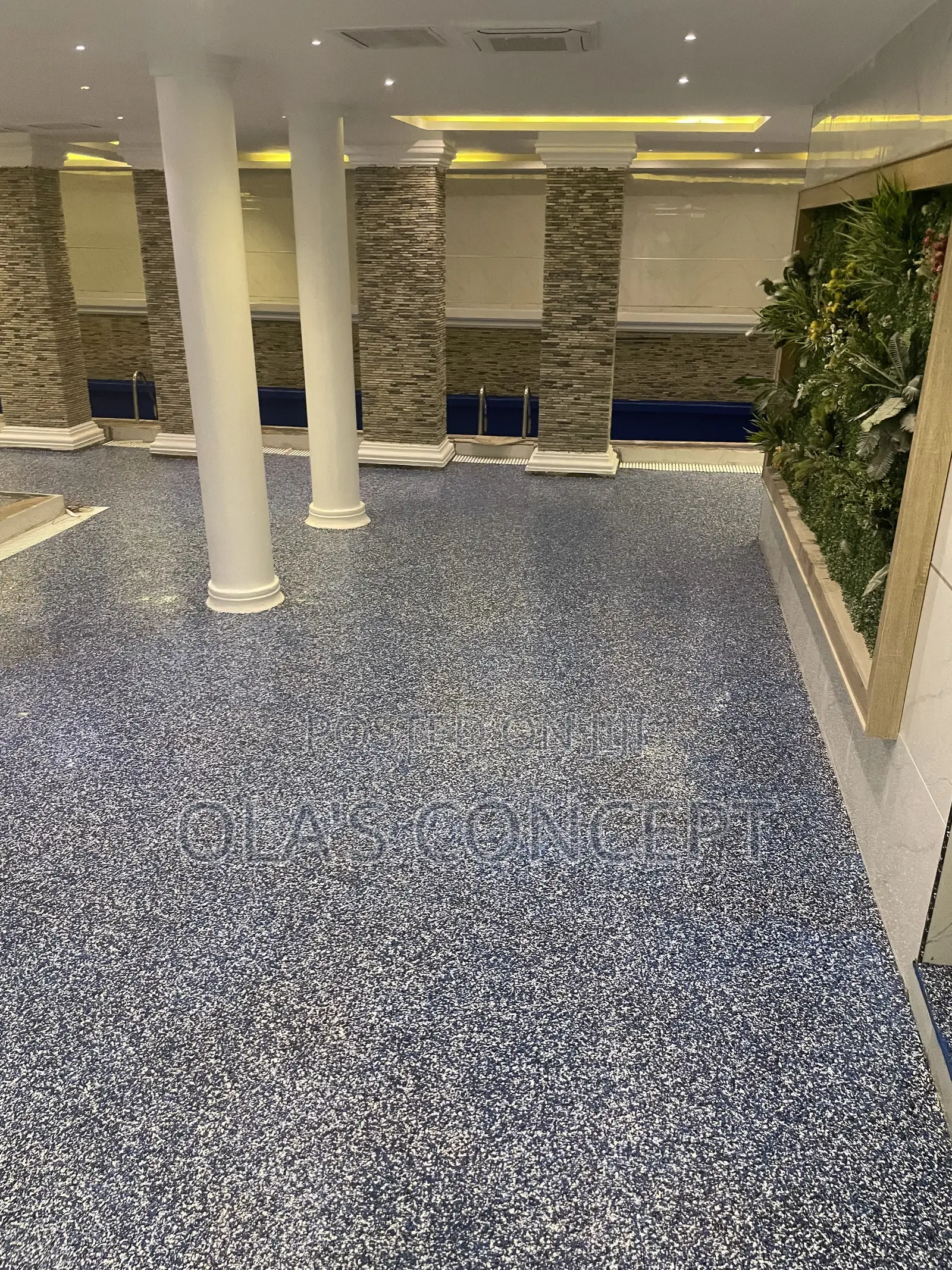 Full Flakes Epoxy Floor Installation