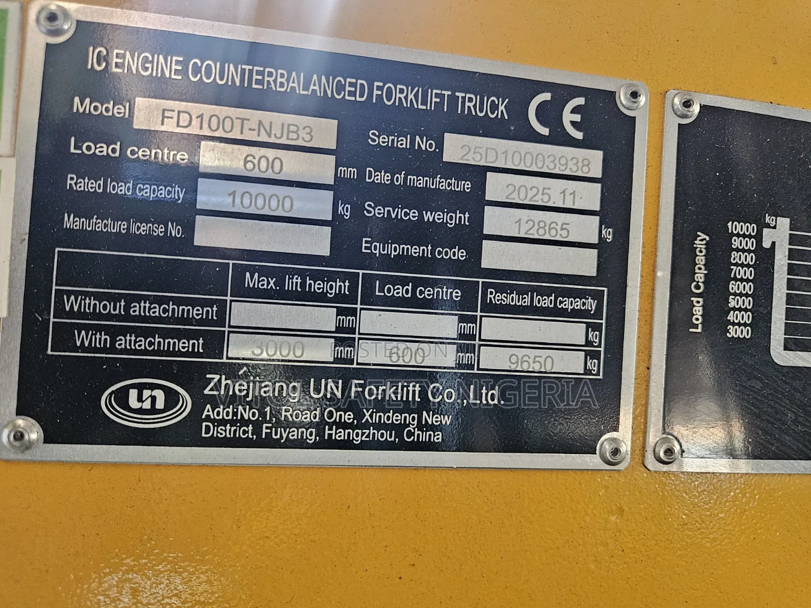 10ton Un Forklift