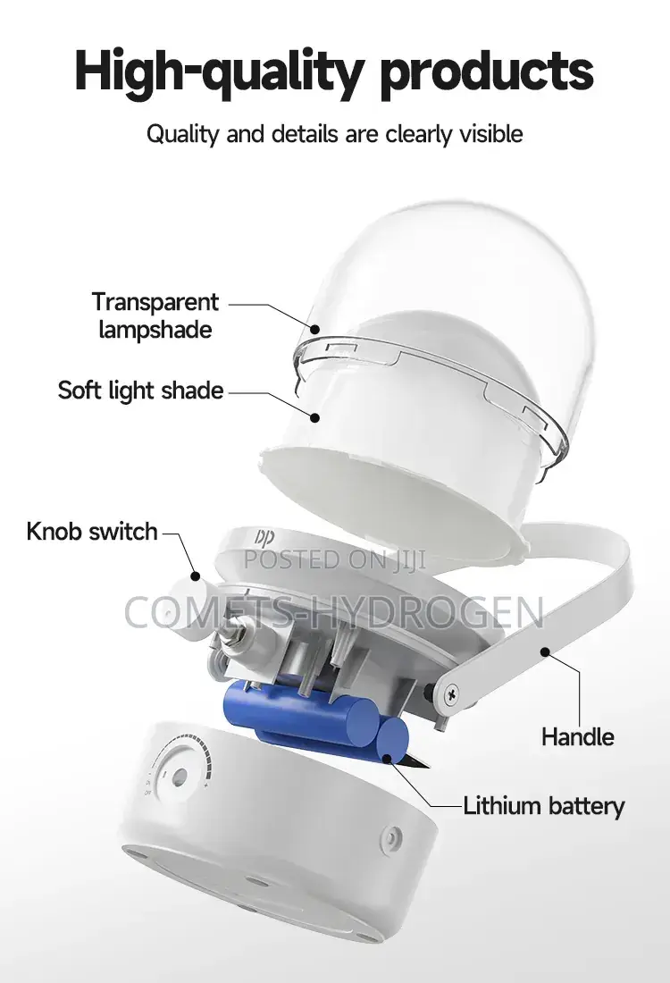 Original Dp Solar-Enabled Rechargeable Led Hand Lamp With Solar Panel
