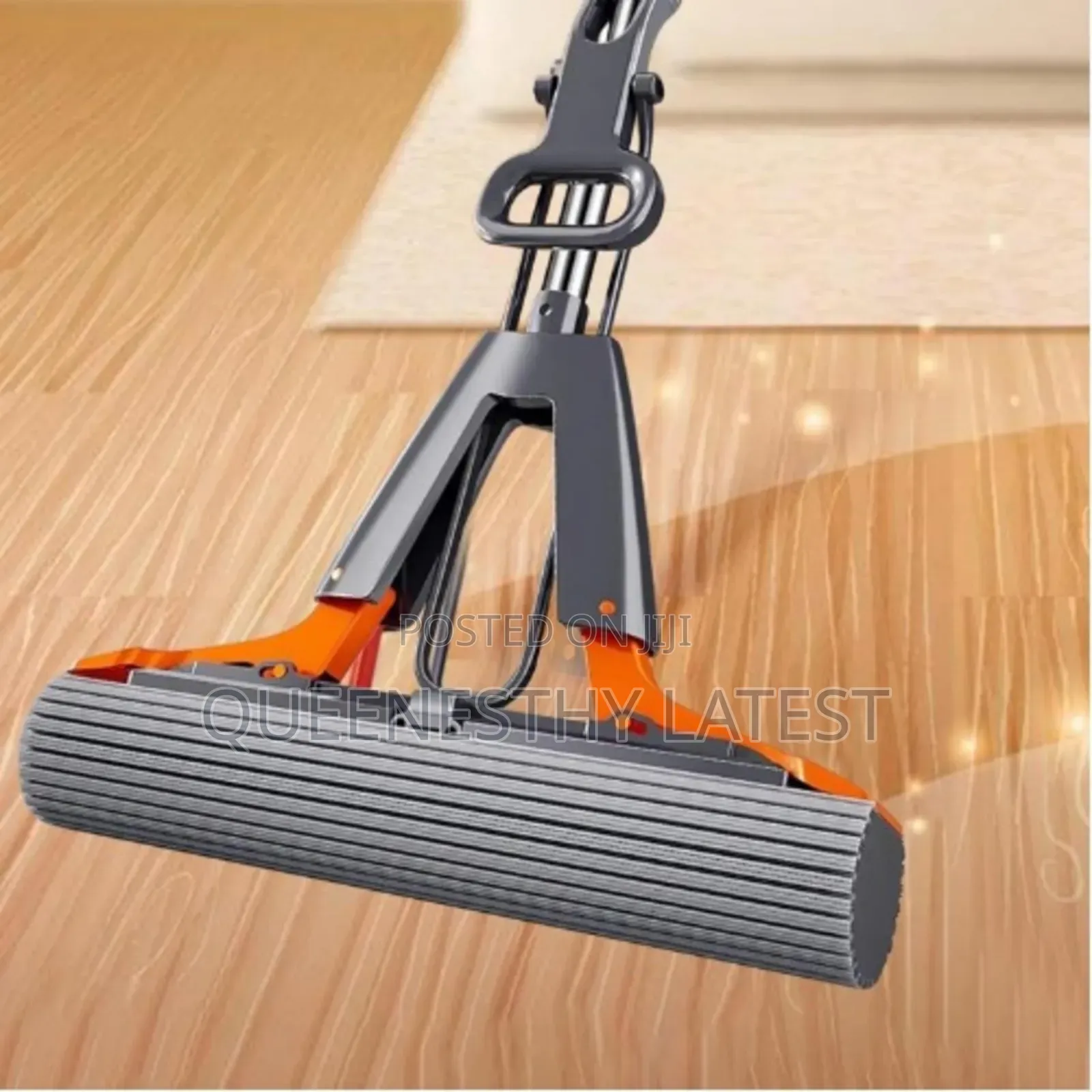 Ultra-Absorbent Pva Sponge Mop | Hands-Free Easy-Squeeze Smart Mop