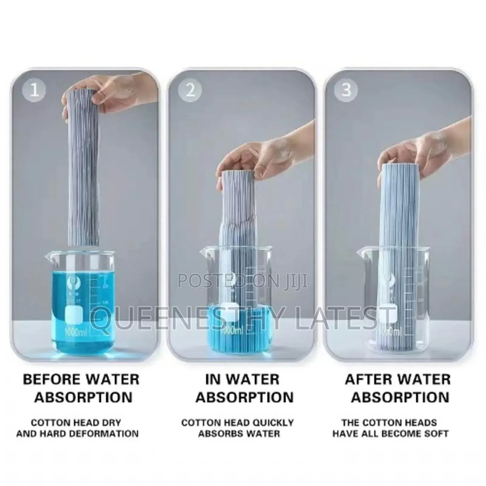 Ultra-Absorbent Pva Sponge Mop | Hands-Free Easy-Squeeze Smart Mop