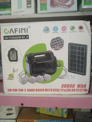 Cafini All-in-One Portable Solar Power and Entertainment Kit Solution