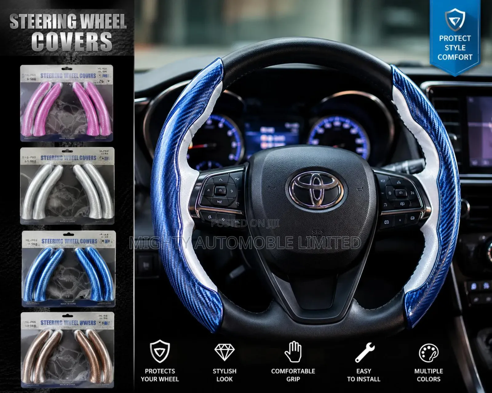 Premium Steering Wheel Covers Luxury Grip Durable Quality