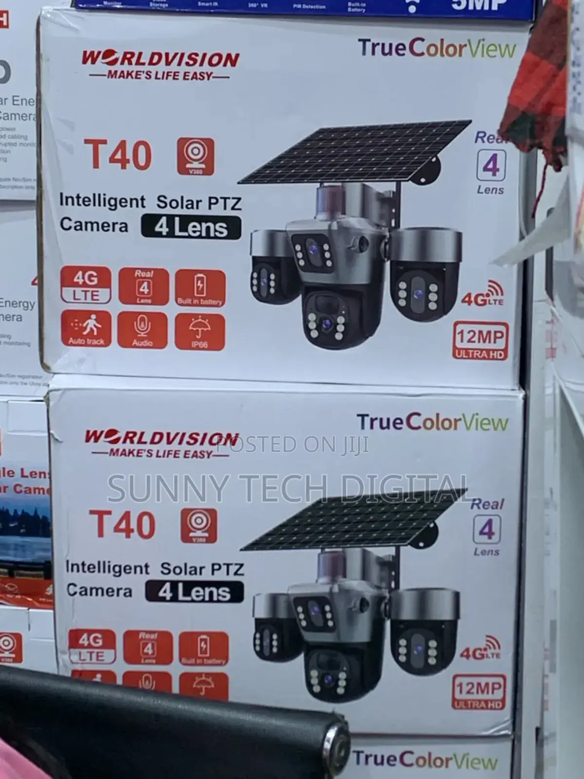 4g 3 Lens PTZ Ubox Solar PTZ Camera