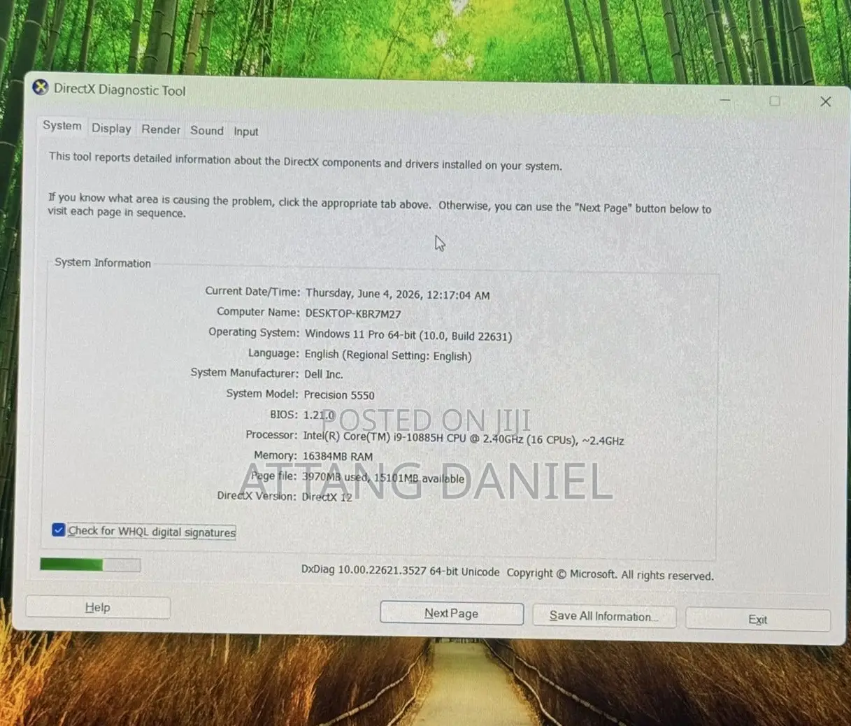 Laptop Dell Precision 5550 16GB Intel SSD 512GB