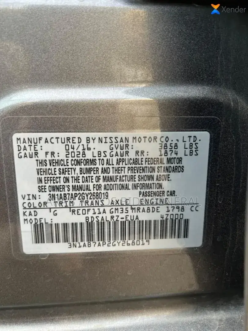 Nissan Sentra 2016 Gray
