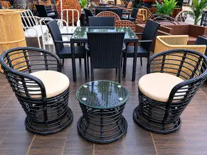 2-Seaters Chairs With Center Table
