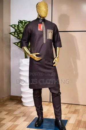 Golden Elegance Traditional Nigerian Senator Style