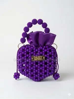 Heart Shaped Beaded Bag