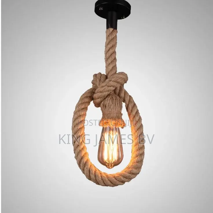 Vintage Threaded Rope Dropping Light