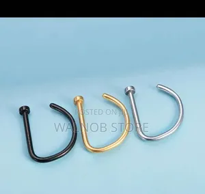 Trendy Ladies Polished Steel 3in1 Nose Ring