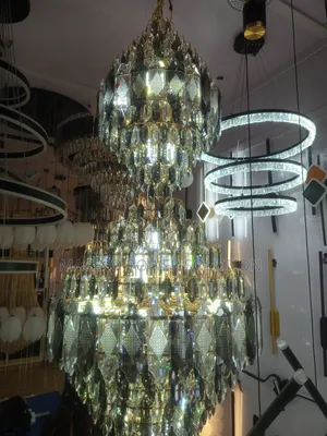 High End Spiral Staircase Long Chandelier
