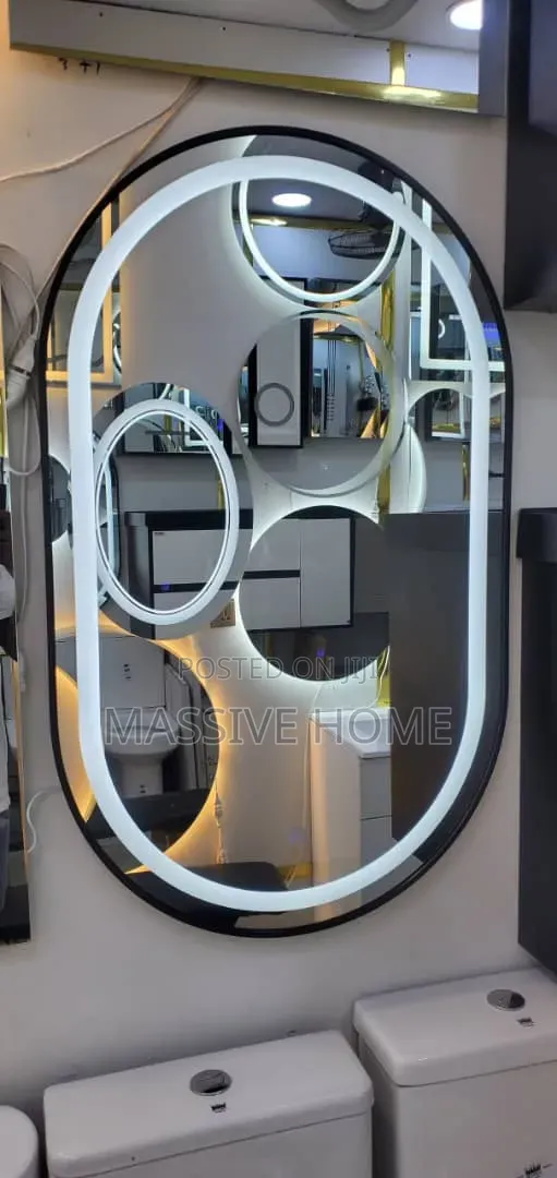 60*80cm High Quality Frame Mirror With Three Light