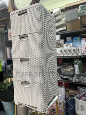 Curver Style 4 Drawer Storage Tower In Ivory